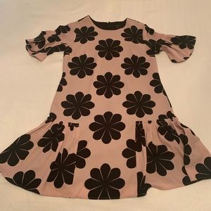 Light Pink and Black Floral Ann Taylor Dress